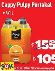 CAPPY PULPY PORTAKAL 4X1 L